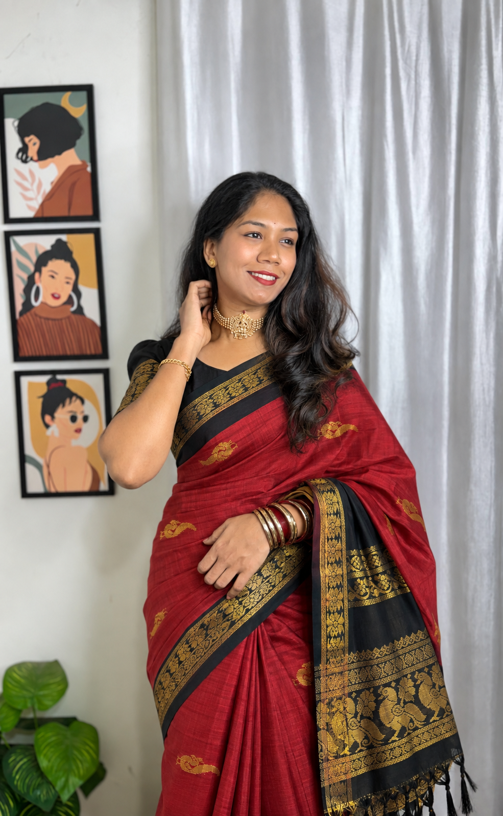 Gadwal Kalyani cotton Saree